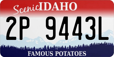 ID license plate 2P9443L