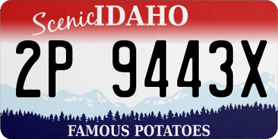 ID license plate 2P9443X