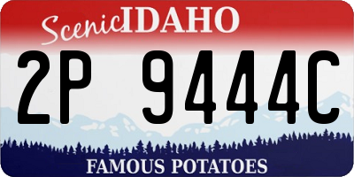ID license plate 2P9444C