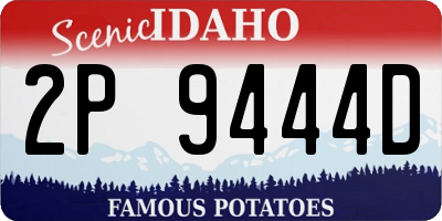 ID license plate 2P9444D