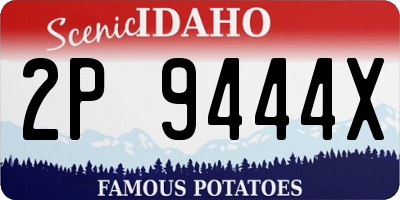 ID license plate 2P9444X