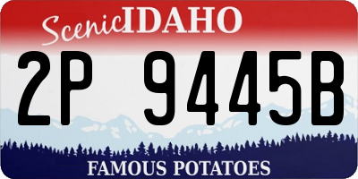 ID license plate 2P9445B