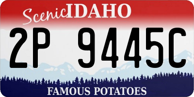 ID license plate 2P9445C
