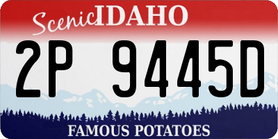 ID license plate 2P9445D