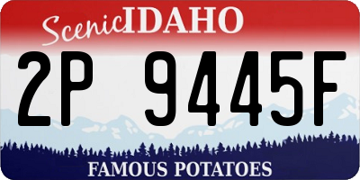 ID license plate 2P9445F