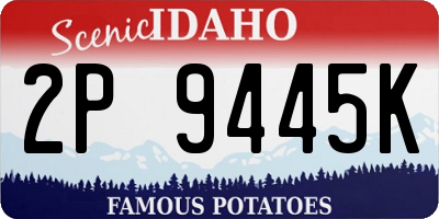 ID license plate 2P9445K