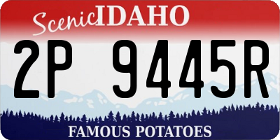 ID license plate 2P9445R