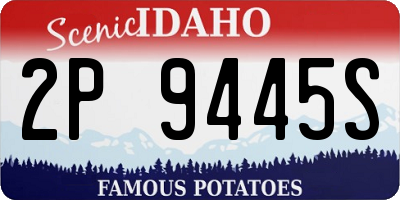 ID license plate 2P9445S