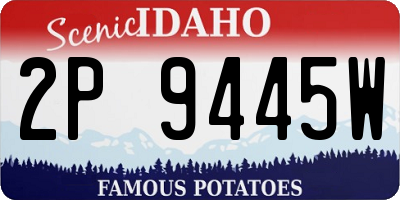 ID license plate 2P9445W