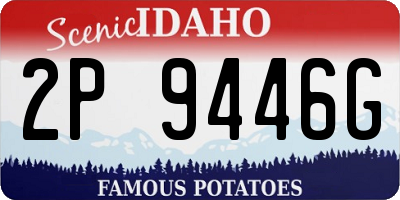 ID license plate 2P9446G