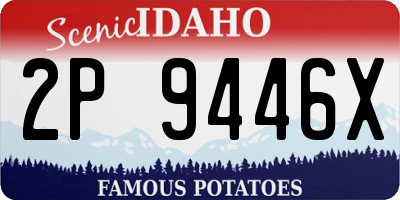 ID license plate 2P9446X