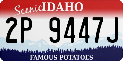 ID license plate 2P9447J