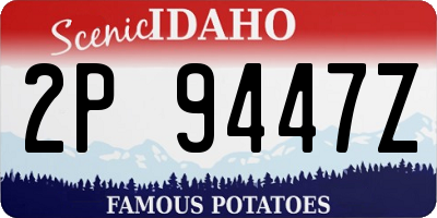 ID license plate 2P9447Z