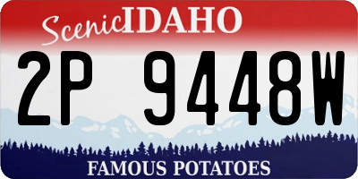 ID license plate 2P9448W