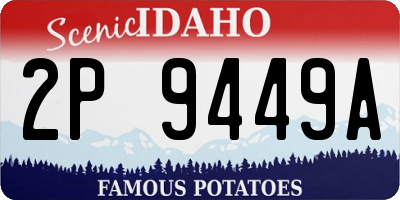 ID license plate 2P9449A