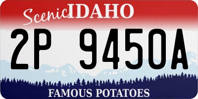 ID license plate 2P9450A