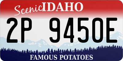 ID license plate 2P9450E