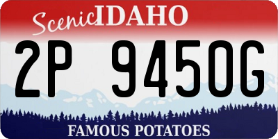 ID license plate 2P9450G