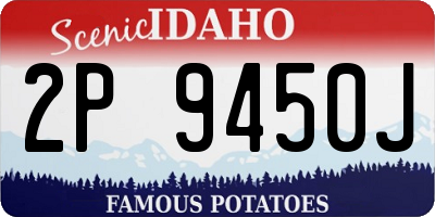 ID license plate 2P9450J