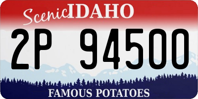 ID license plate 2P9450O