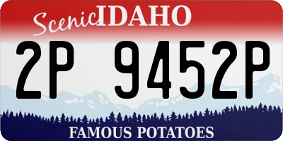 ID license plate 2P9452P