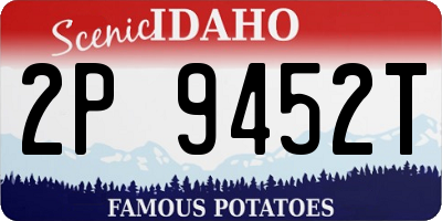 ID license plate 2P9452T