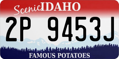 ID license plate 2P9453J