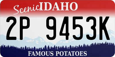 ID license plate 2P9453K