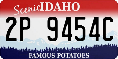 ID license plate 2P9454C