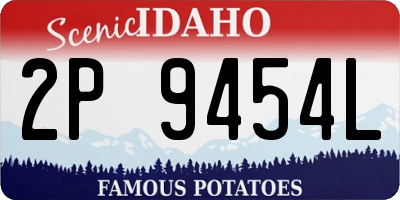 ID license plate 2P9454L