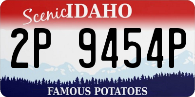 ID license plate 2P9454P