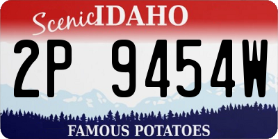 ID license plate 2P9454W