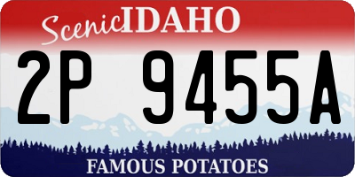 ID license plate 2P9455A