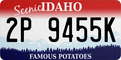 ID license plate 2P9455K