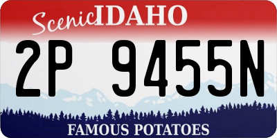 ID license plate 2P9455N