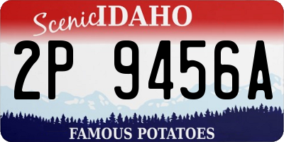 ID license plate 2P9456A