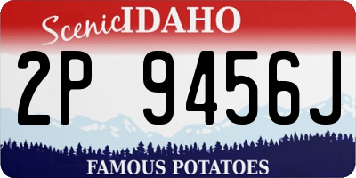 ID license plate 2P9456J