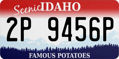 ID license plate 2P9456P