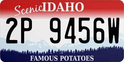 ID license plate 2P9456W