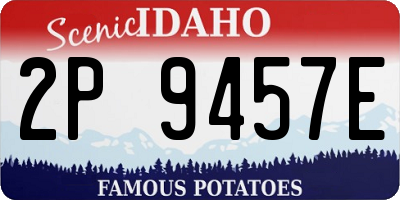 ID license plate 2P9457E