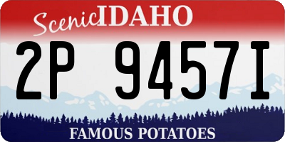 ID license plate 2P9457I
