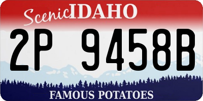 ID license plate 2P9458B