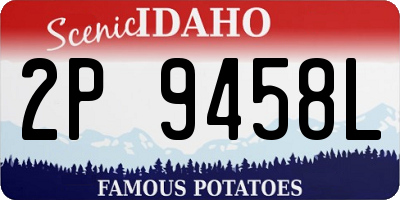 ID license plate 2P9458L