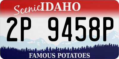 ID license plate 2P9458P