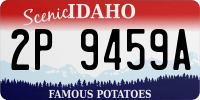 ID license plate 2P9459A