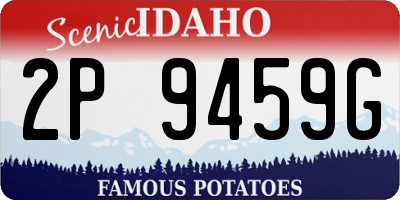 ID license plate 2P9459G