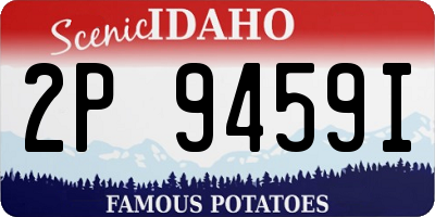 ID license plate 2P9459I