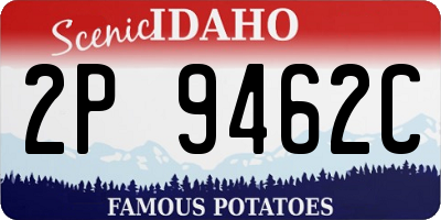 ID license plate 2P9462C