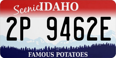 ID license plate 2P9462E