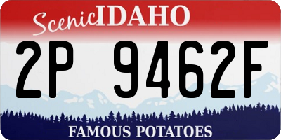 ID license plate 2P9462F